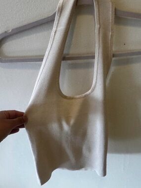 Cream Knit Halter Top